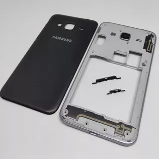 Casing Fullset Samsung Galaxy J3 2015 2016 J300 J320 Tulang Backdoor Clv-349