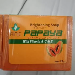 Sabun pemutih papaya dengan vitamin A C dan E sabun papaya sabun ainie papaya sabun pemutih wajah