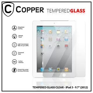 Ipad 3 / 9,7 (2012) - COPPER TEMPERED GLASS FULL CLEAR