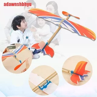 [adawnshbhyu]Rubber Band Powered Airplane Little Thunderbird DIY Assembled Aviat