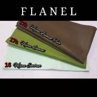 Kain Flanel / Felt Polos (uk.25x90cm) - Variasi Hijau 2