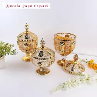 Toples Kristal Klasik Gold Capodimonte Set 3/ Toples Kristal Piala Set 3