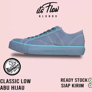 Sepatu WARRIOR Classic Low Abu Hijau