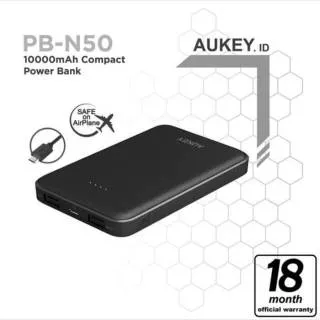 Powerbank AUKEY PB-N50 Original Resmi Aukey Fast Dual Port 10.000mAh