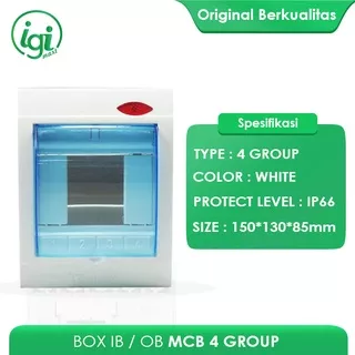 BOX MCB 4 GROUP IB OB LED INDICATOR / RUMAH BOX PANEL MCB / FUSE BOX M