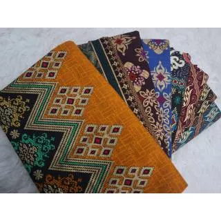 PROMO !!! Kain Bahan Batik Prada Emas Sri Rahayu Mori Katun