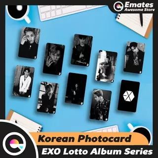 Photocard EXO Lotto Album Kai Chanyeol Baekhyun D.O Sehun Chen Suho Kris Wu Xiumin Don’t Fight The Feeling The War Lucky Monster Obsession Elyxion Album Custom Kartu Foto Kpop MV 2 Sisi Glossy Murah