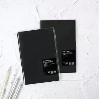 Panmomo Black Paper Plain Notebook B5, A5, A6