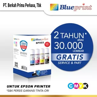 Tinta Epson BLUEPRINT Staterpack 003 For Printer Epson L1110 L3110 L3150 72ml Isi 4 Warna