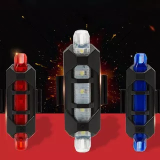 2020 NEW 5 LED Bicycle Cycling Tail USB Rechargeable Red Warning Light Bike Rear Safety