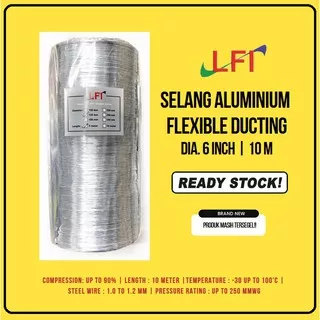 Aluminium Selang Flexible Ducting Exhaust Fan 6 (15 cm) - pjg 10 m