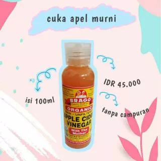 Cuka apel bragg 100ml share in bottle (Murni)