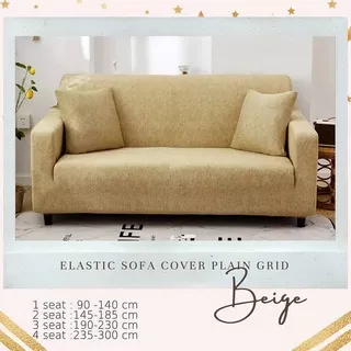 Elastic Sofa Cover Grid / Sarung Penutup Sofa Elastis Stretch Polos