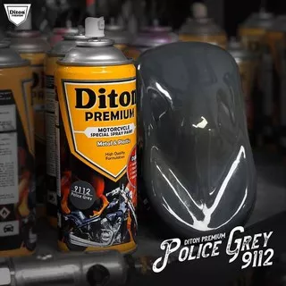 Cat Pilok Police Grey 9112 Diton Premium Cat Spray Sepeda Motor Mobil Helm Velg Pilox Bkn Samurai