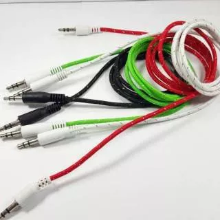 Kabel Jack Audio 1in1 Male To Male AUX Mobil Speaker Aktif Hp 3.5mm