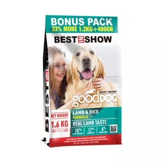 Best In Show Good Dog Lamb & Rice 1.2 Kg + 400gr