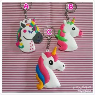 Gantungan kunci unicorn/gantungan kunci/key chain/aksesoris tas/gantungan kunci karet