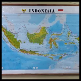 Peta Indonesia (Bingkai) peta besar peta lengkap peta nusantara Ukuran Besar