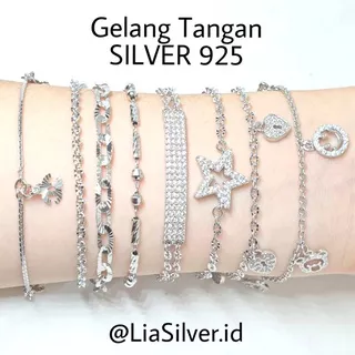 Gelang Tangan SILVER 925 - Perak Lapis Emas Putih