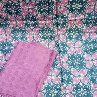 Setelan atasan Batik viscose motif+polosan viscose