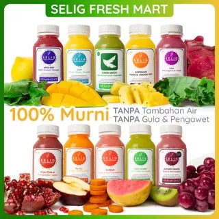 Cold Pressed Juice 100% Buah Asli 210ml Jus Sehat & Segar - Selig Fresh Mart