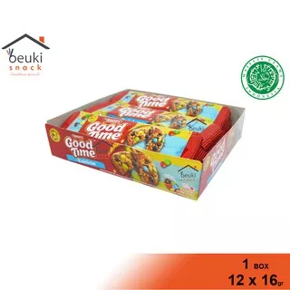 BOX Good Time Rainbow Biskuit Vanila Taburan Chocochip Warna Halal MUI - 12pcs x 16gr