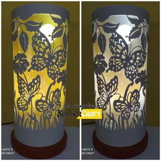 LAMPU HIAS UNIK DARI BAHAN PARALON PVC HANDMADE UNIK MOTIF KUPU-KUPU KREATIF KADO MURAH