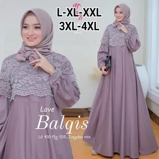 COD/ Gamis pesta JUMBO/ dress Brokat BIG SIZE/ L / XL / XXL / 3XL / 4XL