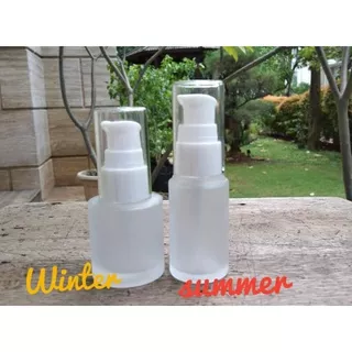 Botol Toner Pump Botol serum Pump Botol kaca 15ml 20ml Wadah Kosong Skincare Kaca frost  Ramuan Herbal Hidrasi Perawatan Wajah Skincare Botol Kosong