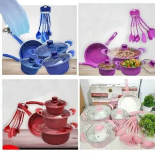 [ Cookware Set ] Cookware Set 13 in 1 Paling Laris+Bubble Wrap