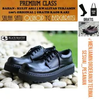 100% ORIGINAL BLACK MASTER UG LOW SOLE BLACK KULIT SERIES [ NON SAFETY ].