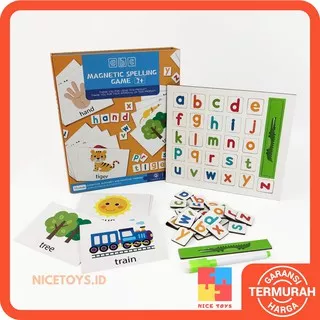 Treehole Magnetic Spelling Game Book Mainan Puzzle Anak Puzzle Kayu Puzzle Mainan Kayu Wooden Puzzle