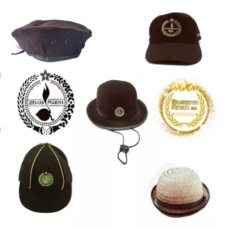 Topi Pramuka SD / Topi Bambu Pramuka / Topi Boni SD / Topi Baret Pramuka