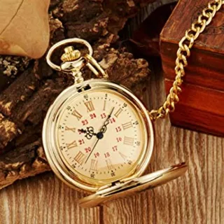 The Best Shiying Huai Desk Beautifully Carved Nostalgic Version Classic Pocket Watch - GOLD