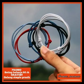 Gelang tangan pria / gelang simpel prusik / gelang gunung / bangle / gelang prusik / gelang kecil / bracelet / gelang tali / aksesoris gelang