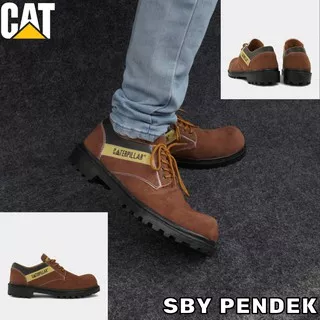 PROMO!! SEPATU ANGKLE BOOT SAFTY CAT SBY PENDEK SEPATU TRACKING SAFETY OUTDOOR HIKING KERJA LAPANGAN