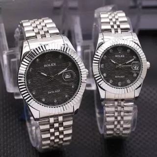 JAM TANGAN COUPLE ROLEX RANTAI PRIA DATE ORIGINAL ANALOG WANITA ADA 4 WARNA COD MURAH GRATIS ONGKIR