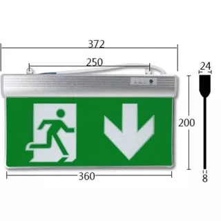 LAMPU EXIT LED /EMERGENCY EXIT LAMP/LAMPU PETUNJUK DARURAT 2 SISI AKL - EXIT