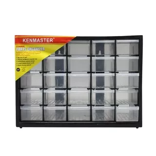 KENMASTER Rak 25 Slot Kenmaster 25 pcs Drawer Rak Komponen Laci Partisi Kotak Spare Part