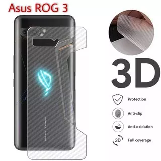 Asus ROG 2 / ROG 3 / ROG 5 / ROG 5s Pro Back Skin Carbon Garskin Anti Gores Belakang