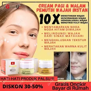 CREAM PENCERAH WAJAH CREAM NIGHT KRIM MALAM DR GOLD WHITENING DAY & NIGHT CREAM ORIGINAL 20GR - CREAM DR GOLD