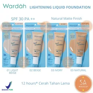 WARDAH Lightening Liquid Foundation 25ml | Wardah Foundation / Alas Bedak