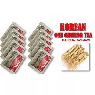 TEA GINSENG KOREA / KOREAN GINSENG / TEA HERBAL ALAMI 10Pcs