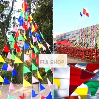 Bendera Segitiga Kain / Flag Party / Bendera Segitiga Warna-Warni / Bendera Umbul-Umbul