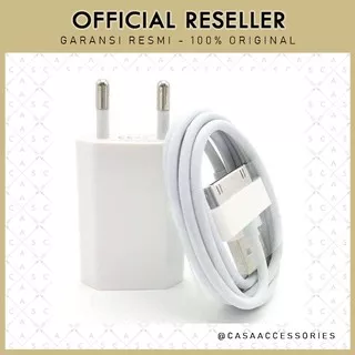 Apple 30 Pin Cable + Charger (iPhone 4, iPhone4s, iPhone 3, iPod4, iPod3, iPhone 5s 6s, iPod 5)