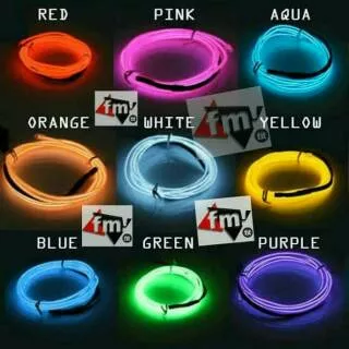 Fm fit (dari jakarta) elwire el wire lampu led neon strip dekorasi pesta kamar baju