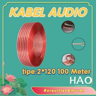 Kabel listrik transparan/kabel audio/super promo  2x120 100Meter/kabel transparan/kabel music