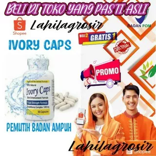 Suplemen pemutih kulit Ivory Caps obat pemutih badan