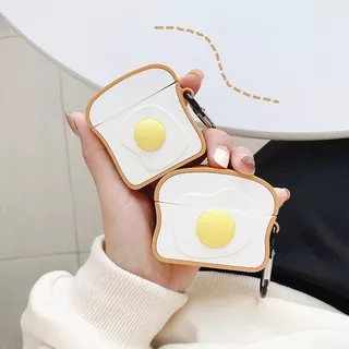 AirPods 1 2 3 pro case cute cartoon Egg toast soft AirPods gen 3 cover