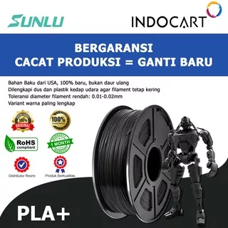 INDOCART-SUNLU Tinta Filamen 3D Printer Filament PLA+ 1.75mm 1kg